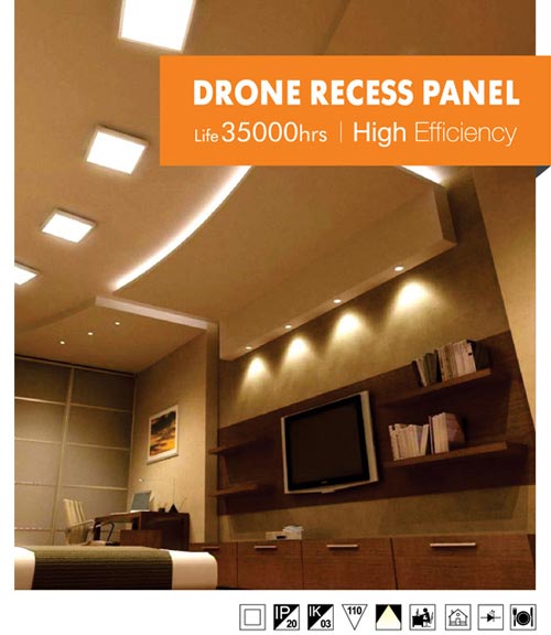 Brijstar Indoor Lights Drone Recess Panel Efficiency