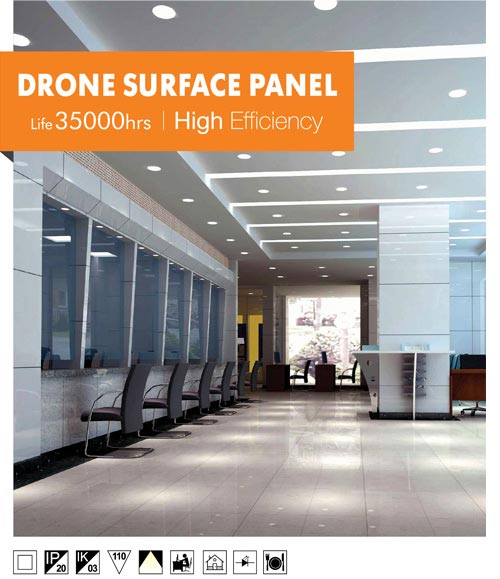 Brijstar Indoor Lights Drone Surface Panel Efficiency